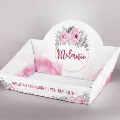 Präsentkorb mit floralem Motiv - perfekt für Geschenksets