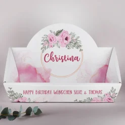 Präsentkorb mit floralem Motiv - perfekt für Geschenksets