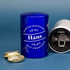 Push-Up Flaschenöffner 'Echter Genießer' personalisiert mit Name | Geschenk für Männer & Vatertag