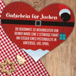 Puzzle-Gutschein als Weihnachtsgeschenk mit Ihrem Wunschtext