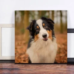 Quadratisches Holzbild mit Ihrem Foto