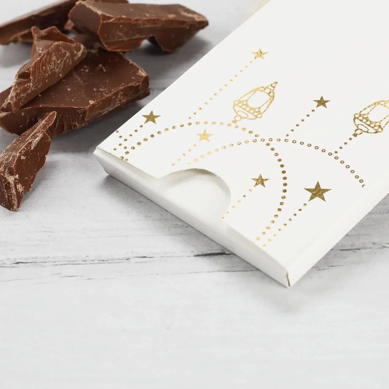 Ramadan Kareem - Schokolade mit Goldveredelung und Name personalisiert