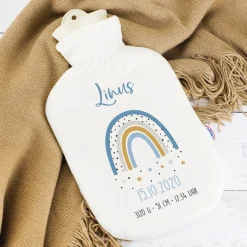 Regenbogen Wärmflasche zur Geburt für Jungs