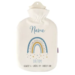 Regenbogen Wärmflasche zur Geburt für Jungs