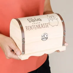 Rentenkasse - Schatztruhe in 3 Größen als Geschenk zur Rente