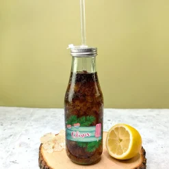 Retro Coca-Cola Trinkflasche aus Glas personalisiert mit Name und Urlaubsmotiv