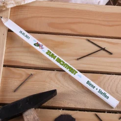 Richtfest-Bleistift mit Namen und Datum