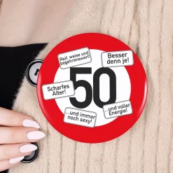 Riesen Button Verkehrsschild 18 bis 100