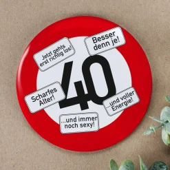 Riesen Button Verkehrsschild 18 bis 100