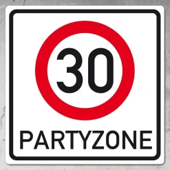 Riesiges PVC Verkehrsschild Geburtstag - 18 bis 100