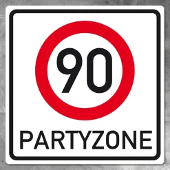 Riesiges PVC Verkehrsschild Geburtstag - 18 bis 100