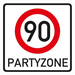 Riesiges PVC Verkehrsschild Geburtstag - 18 bis 100