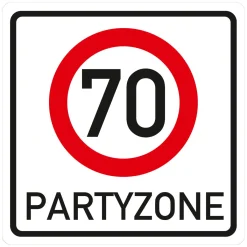 Riesiges PVC Verkehrsschild Geburtstag - 18 bis 100