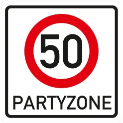 Riesiges PVC Verkehrsschild Geburtstag - 18 bis 100