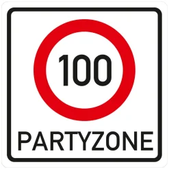 Riesiges PVC Verkehrsschild Geburtstag - 18 bis 100