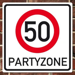 Riesiges PVC Verkehrsschild Geburtstag - 18 bis 100