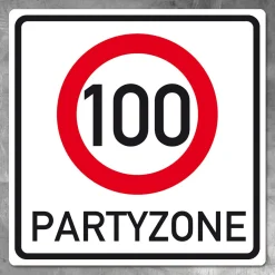 Riesiges PVC Verkehrsschild Geburtstag - 18 bis 100