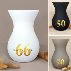 Ritzenhoff Vase zum Geburtstag personalisiert mit Name & Alter | 3 Farben zur Auswahl