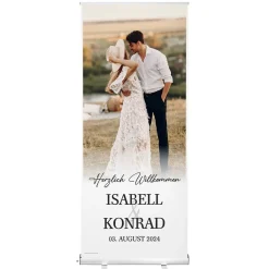Roll-Up Banner mit großem Foto zur Hochzeit