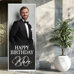 Roll-Up Banner - mit großem Foto zum Geburtstag