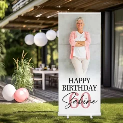 Roll-Up Banner - mit großem Foto zum Geburtstag