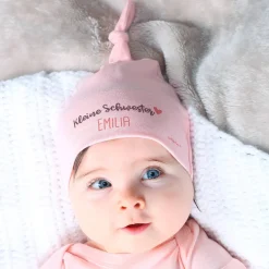 Rosa Babymütze Kleine Schwester