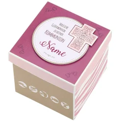 Rosa Überraschungsbox zur Kommunion, für Geldgeschenke und Gutscheine