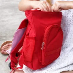 Roter Kindergartenrucksack mit Foto selbst gestalten
