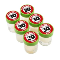 6r Set Schnaps zum 30. Geburtstag mit Name und Text
