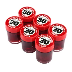 6r Set Schnaps zum 30. Geburtstag mit Name und Text