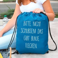 Rucksack Bitte nicht schubsen - in mehreren Farben mit Wunschtext