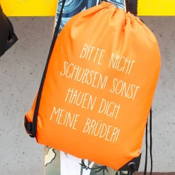 Rucksack Bitte nicht schubsen - in mehreren Farben mit Wunschtext