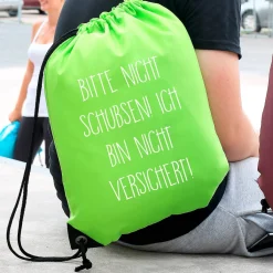Rucksack Bitte nicht schubsen - in mehreren Farben mit Wunschtext