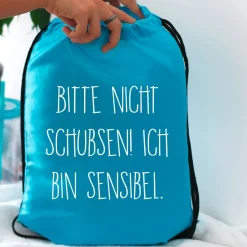 Rucksack Bitte nicht schubsen - in mehreren Farben mit Wunschtext