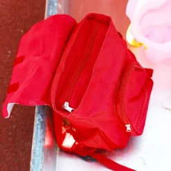 Rucksack für Kinder mit Marienkäfer, bunten Blüten, Name und Wunschtext