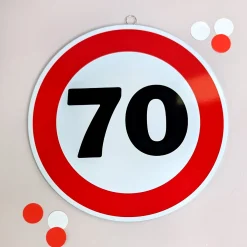 Rundes Blechschild zum Geburtstag & Jubiläum | 25 cm | Verkehrsschild Design