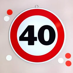 Rundes Blechschild zum Geburtstag & Jubiläum | 25 cm | Verkehrsschild Design