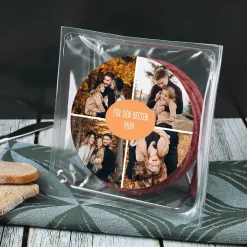 Salami Kabeltrommel als Männergeschenk - mit 4 Wunschfotos bedruckt