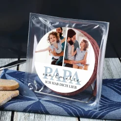 Salami Kabeltrommel für den besten Papa mit 2 Fotos