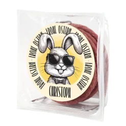 Salami Kabeltrommel zu Ostern mit Namensaufdruck