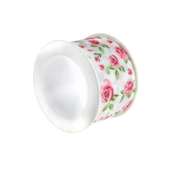 Satin-Geschenkband mit Rosenmotiv