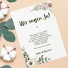 Save the Date Karte mit Blumenmotiv