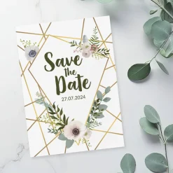 Save the Date Karte mit Blumenmotiv