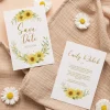 Save the Date Karte mit Sonnenblumenmotiv und Personalisierung