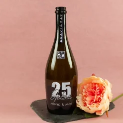 Scavi & Ray Prosecco Flasche mit Namensgravur als Geschenk zur Silberhochzeit | 750 ml