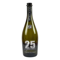 Scavi & Ray Prosecco Flasche mit Namensgravur als Geschenk zur Silberhochzeit | 750 ml