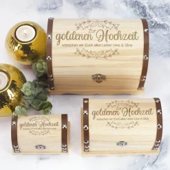 Schatztruhe als Geldgeschenk zur goldenen Hochzeit