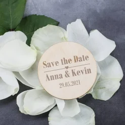 5 schlichte Save the Date Magneten zur Hochzeit