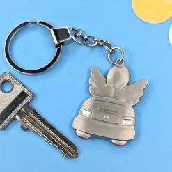 Schlüsselanhänger aus Metall | Schutzengel im Auto