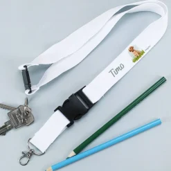 Schlüsselband mit Hundemotiv und Name bedruckt